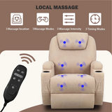 Homall Swivel Rocking Recliner Chair Massage Fabric 360 Swivel Rocker Recliner Living Room Chair Home Theater Seating