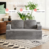 Homall Cloud Boneless Corduroy Sofa Loveseat Double-seater Couch Lounge Floor Chair for Bedroom