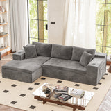 Homall L-Shape Modular Sectional Sofa Couches Cloud Memory Foam Sofa Deep Seat Upholstered Couches with Oversized Chaise for Living Room