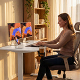 Homall 39.4" Electric Height Adjustable Standing Desk, Sit-Stand Home Office Desk with Cable Management, Cup Holder & Side Hook