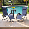 Lacoo 2 Zero Gravity Chair Patio Outdoor Foldable Lawn Lounge Chair Reclining Chair with Adjustable Pillow for Graden, Patio,Beach , Blue
