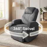 Homall 360° Swivel Rocking Recliner Massage Oversized Singal Sofa For Living Room Ergonomic High Backrest and Adjustable Recliner