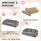 Homall Cloud Boneless Modern Couch Fluffy Group Sofas & Couches With two Cup Holder for Family