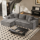 Homall L-Shape Modular Sectional Sofa Couches Cloud Memory Foam Sofa Deep Seat Upholstered Couches with Oversized Chaise for Living Room