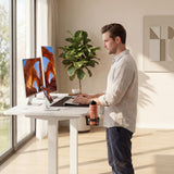Homall 39.4" Electric Height Adjustable Standing Desk, Sit-Stand Home Office Desk with Cable Management, Cup Holder & Side Hook