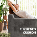 Homall Cloud Boneless Corduroy Sofa Loveseat Double-seater Couch Lounge Floor Chair for Bedroom