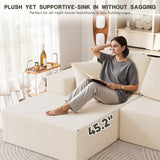 Homall L-shaped Multi-person Boneless Sectional Couches and Sofas Modular Sectional No Assembly Required Living Room Sofa Furniture Sets