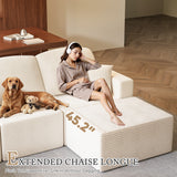 Homall 126" Modular Sectional Sofa L-Shaped Boneless No Assembly Required Cloud Couches with Deep Seat for Living Room