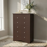 Homall 6 Drawer Double Dresser Equipped with an Anti-Toppling Device, Modern Wood Chest of Drawer for Living Room Bedroom