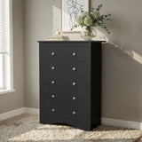 Homall 6 Drawer Double Dresser Equipped with an Anti-Toppling Device, Modern Wood Chest of Drawer for Living Room Bedroom