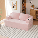 Homall Cloud Boneless Corduroy Sofa Loveseat Double-seater Couch Lounge Floor Chair for Bedroom