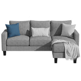 HOMALL Convertible Sectional Sofa Couch, L-Shaped Couch with Reversible Chaise, Modern Linen Fabric Couches for Living Room, Apartment and Small Space