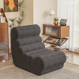 Homall Teddy Plush Lounge Sofa and Bean Bag chair, Adult Comfortable Pure Sponge Filled Lounge Chair, Suitable for Living Room and Bedroom