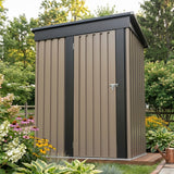 Homall 5 x 3 ft Outdoor Storage Shed, Metal Garden Tool Shed with Floor Frame & Lockable Doors for Patio Backyard Lawn
