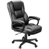 Vyrox High-Back Office Chair, Ergonomic PU Leather Desk Chair, Conference Chair with Adjustable Height & 360° Wheels