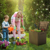 Homall 31 Gallon Outdoor Deck Box In Resin with Seat