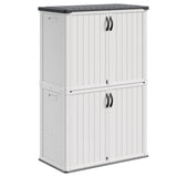 Homall 50 Cu.ft Resin Outdoor Storage Shed - Waterproof, Lockable & Sturdy Floor for Patio/Garden, White