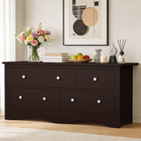 Homall 5 Drawer Double Dresser, Modern Wood Chest of Drawer for Living Room Bedroom