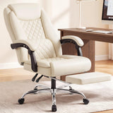 Vyrox Home Office Chair, High Back Executive Leather Desk Chair with Arms, Ergonomic Adjustable Swivel Computer Chair