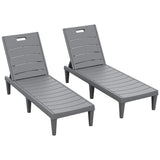 Homall Outdoor Chaise Lounge Chairs Set of 2, 5-Position Adjustable Waterproof Patio Outdoor Chaise Lounge