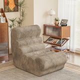 Homall Teddy Plush Lounge Sofa and Bean Bag chair, Adult Comfortable Pure Sponge Filled Lounge Chair, Suitable for Living Room and Bedroom