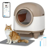 Homall Self Cleaning cat Litter Box with App Control Support WiFi and Safety Protection,Automatic Cat Litter Box for Multiple Cats with A Complimentary Garbage Bag