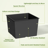 Homall 2-Pack 24" Tall Outdoor Plastic Planters with Inside Pots, Rattan - Patterned for Patio Decor