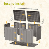 Homall 98 Gallon Deck Box with Lockable Lid, Waterproof Outdoor Storage Container for Patio, Garden & Backyard, Black