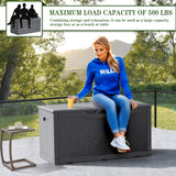 Homall 100 Gallon Outdoor Box Deck Plastic Resin Storage Box