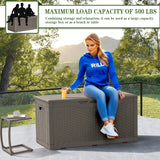 Homall 100 Gallon Outdoor Box Deck Plastic Resin Storage Box