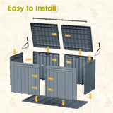 Homall 98 Gallon Deck Box with Lockable Lid, Waterproof Outdoor Storage Container for Patio, Garden & Backyard, Black