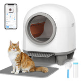 Homall Self Cleaning cat Litter Box with App Control Support WiFi and Safety Protection,Automatic Cat Litter Box for Multiple Cats with A Complimentary Garbage Bag