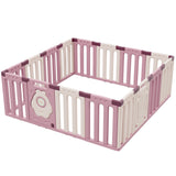 Homall 16-Panel Baby Playpen Kids Activity Centre Playard Center with Lock Door Rubber Bases