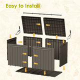 Homall 98 Gallon Deck Box with Lockable Lid, Waterproof Outdoor Storage Container for Patio, Garden & Backyard, Black