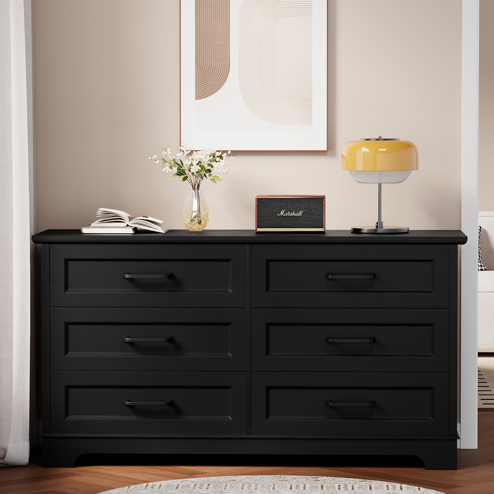 Homall 6-Drawer Wood Dresser for Bedroom, Large Storage Cabinet with A homalldirect Homall 6-Drawer Wood Dresser for Bedroom, Large Storage Cabinet with A homalldirect