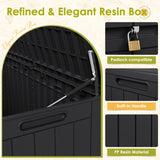 Homall 98 Gallon Deck Box with Lockable Lid, Waterproof Outdoor Storage Container for Patio, Garden & Backyard, Black