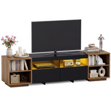 Homall 70'' TV Stand for TVs up to 75'', Entertainment Center with RGB LED Lights & Power Outlets, TV Stand with 2 Drawers, Adjustable Shelves, Modern Media Console for Living Room