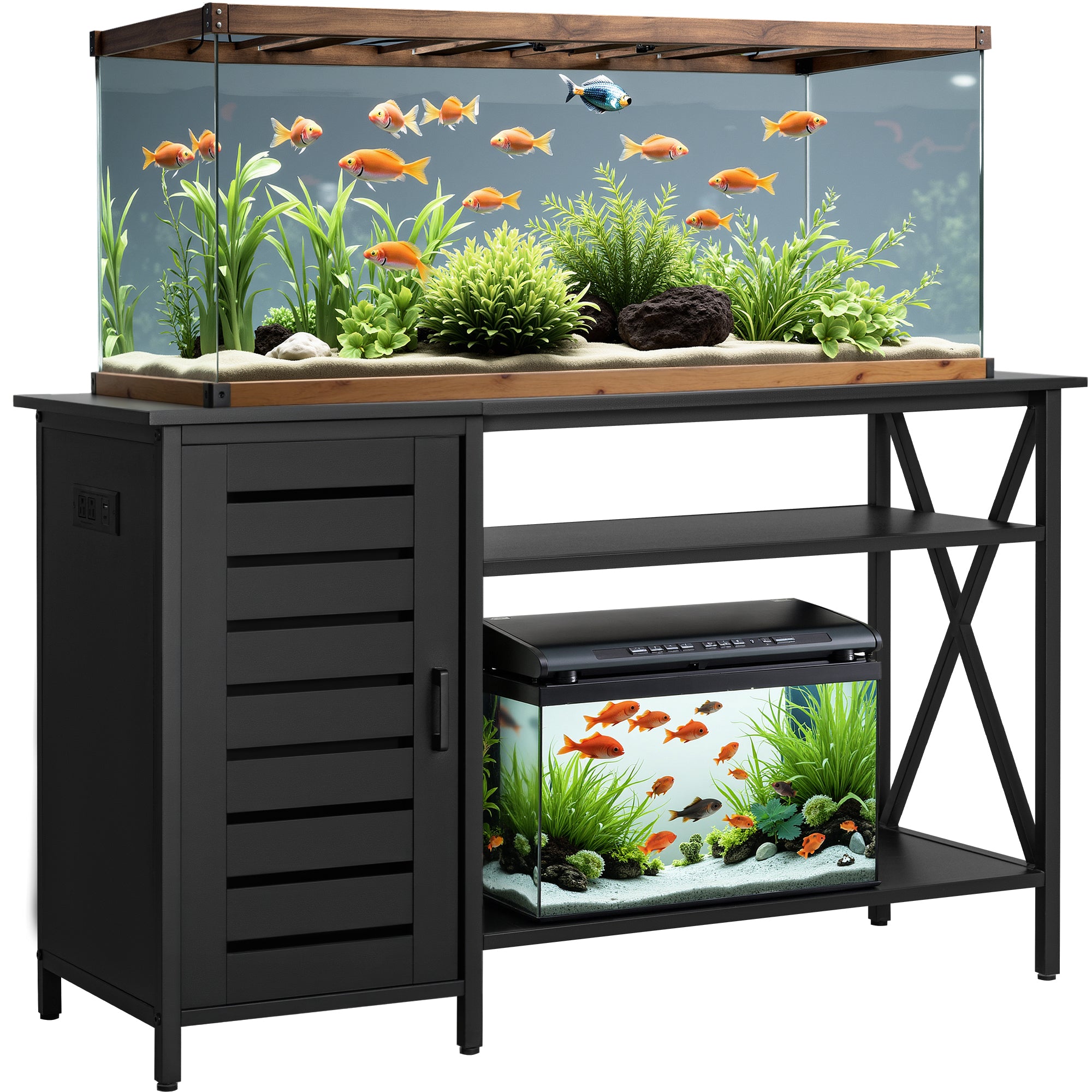 Homall 55 - 75 Gallon Fish Tank Stand with Power Outlets Aquarium Stan homalldirect Homall 55 - 75 Gallon Fish Tank Stand with Power Outlets Aquarium Stan homalldirect