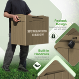 Homall 2 Pack 31 Gallon Deck Box, Lockable Resin Outdoor Storage Box for Patio, Garden Tools & Pool Supplies Storage, Weatherproof Outside Storage Container
