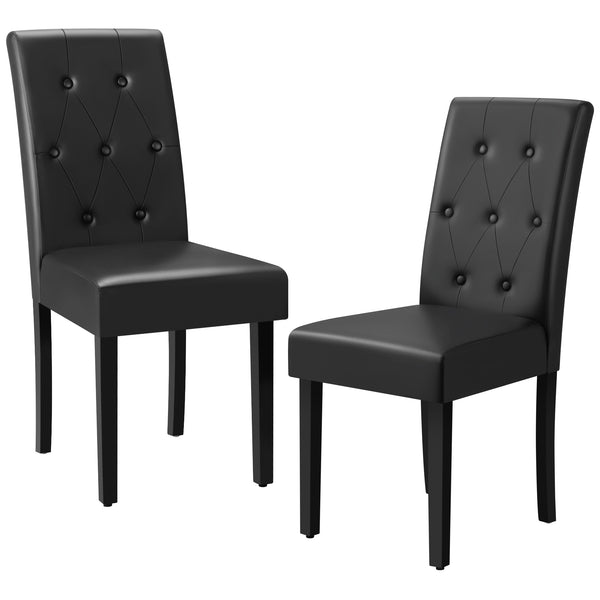 Homall Dining Chairs Set of 2,Urban Style PU Leather Dining Chairs,Kitchen,Dining Room Wooden Chairs