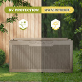 Homall 100-Gallon Outdoor Resin Deck Box for All-Weather Use Lockable Waterproof Storage Solution with Cushion Storage