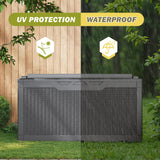 Homall 100-Gallon Outdoor Resin Deck Box for All-Weather Use Lockable Waterproof Storage Solution with Cushion Storage