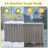 Homall 98 Gallon Deck Box with Lockable Lid, Waterproof Outdoor Storage Container for Patio, Garden & Backyard, Black
