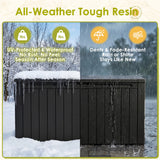 Homall 98 Gallon Deck Box with Lockable Lid, Waterproof Outdoor Storage Container for Patio, Garden & Backyard, Black
