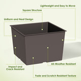 Homall 2-Pack 24" Tall Outdoor Plastic Planters with Inside Pots, Rattan - Patterned for Patio Decor