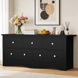 Homall 5 Drawer Double Dresser, Modern Wood Chest of Drawer for Living Room Bedroom