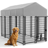 Homall Outdoor Dog Cage for Small/Medium/Large Dogs Dog Kennel with UV-Resistant Waterproof Roof Cover for Outside Heavy Duty Dog Fence