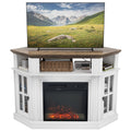 Homall Corner Fireplace TV Stand Modern Farmhouse TV Stand with Electric Fireplace for TVs up to 50"