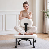 Vyrox Cross Legged Office Chair, 360° Swivel Height Adjustable Kneeling Chair with Wide Padded Seat and Lumbar Support