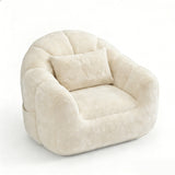 Homall Adult Plush Bean Bag Lounge Chair - Extra-Comfy Round Floor Lounge Chair, Ideal for Reading, Gaming & Relaxing in Home Spaces